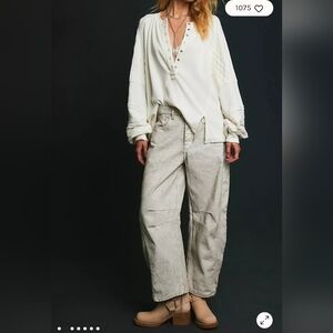 We The Free Good Luck Coated Barrel Jeans